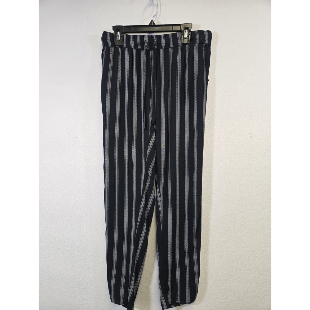American Eagle Striped Coastal Boho Drawstring Tapered Jogger Pants Navy XS